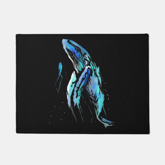 Scuba Diver Humpback Wal Schwimmen Geschenk Fußmatte (Vorderseite)