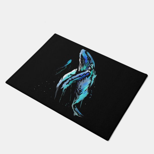 Scuba Diver Humpback Wal Schwimmen Geschenk Fußmatte (Schrägansicht)