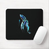 Scuba Diver Humpback Wal Schwimmen Geschenk Mousepad (Mit Mouse)