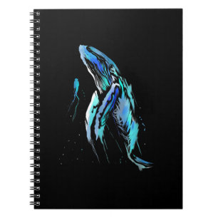 Scuba Diver Humpback Wal Schwimmen Geschenk Notizblock