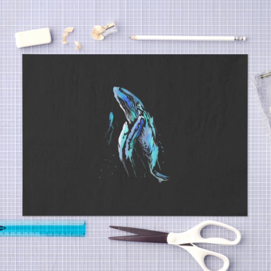 Scuba Diver Humpback Wal Schwimmen Geschenk Seidenpapier (Handwerk)