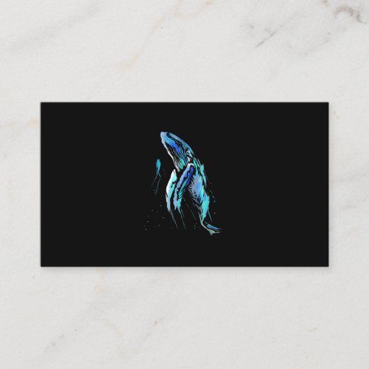 Scuba Diver Humpback Wal Schwimmen Geschenk Visitenkarte (Vorderseite)