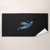 Scuba Diver Humpback Whale Schwimmen Geschenk Badehandtuch (Badehandtuch)