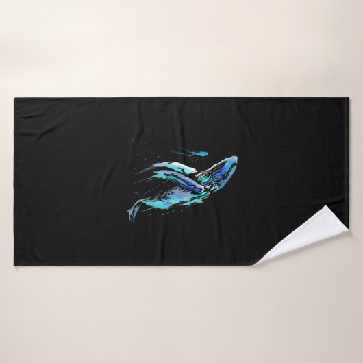 Scuba Diver Humpback Whale Schwimmen Geschenk Badehandtuch (Badehandtuch)