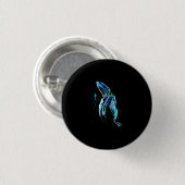 Scuba Diver Humpback Whale Schwimmen Geschenk Button (Vorne & Hinten)