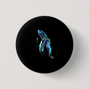 Scuba Diver Humpback Whale Schwimmen Geschenk Button