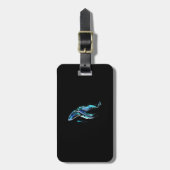 Scuba Diver Humpback Whale Schwimmen Geschenk Gepäckanhänger (Vorderseite vertikal)