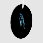 Scuba Diver Humpback Whale Schwimmen Geschenk Ornament (Vorderseite)