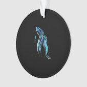 Scuba Diver Humpback Whale Schwimmen Geschenk Ornament (Vorderseite)