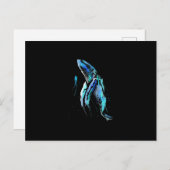 Scuba Diver Humpback Whale Schwimmen Geschenk Postkarte (Vorne/Hinten)