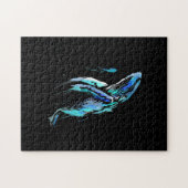 Scuba Diver Humpback Whale Schwimmen Geschenk Puzzle (Horizontal)