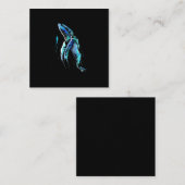 Scuba Diver Humpback Whale Schwimmen Geschenk Quadratische Visitenkarte (Vorne/Hinten)
