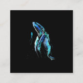 Scuba Diver Humpback Whale Schwimmen Geschenk Quadratische Visitenkarte (Vorderseite)