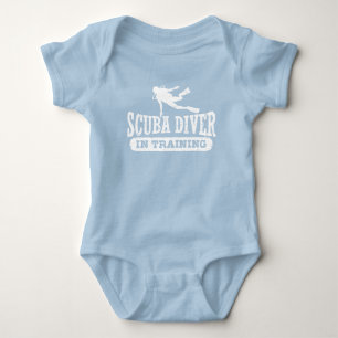 Scuba Diver im Training Baby Bodysuit Strampler