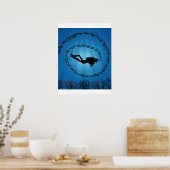 Scuba Diver in einem Fischschuss Poster (Küche)