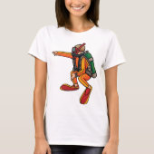 Scuba Diver in Orange Wetsuit Pointing T-Shirt (Vorderseite)