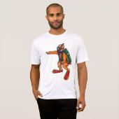 Scuba Diver in Orange Wetsuit Pointing T-Shirt (Vorne ganz)