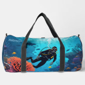 Scuba Diver individuelle Name Duffle Bag (Vorderseite)