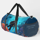 Scuba Diver individuelle Name Duffle Bag (Rechte Ecke)
