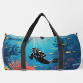 Scuba Diver individuelle Name Duffle Bag (Rückseite)