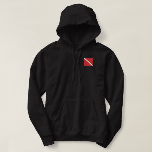 SCUBA DIVER INSTRUCTOR. DIVERS FLAG HOODIE