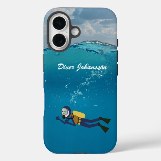 Scuba Diver kaum unter Wasser Persönlich Case-Mate iPhone Hülle (Rückseite)