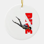 SCUBA Diver Keramik Ornament (Vorne)