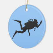 Scuba Diver Keramikornament (Links)