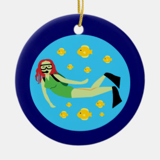 Scuba Diver Keramikornament