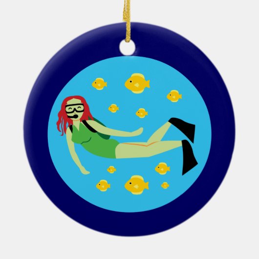 Scuba Diver Keramikornament (Hinten)