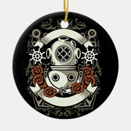 Scuba Diver Keramikornament (Vorne)