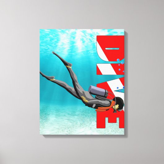 SCUBA Diver Leinwanddruck (Vorderseite)