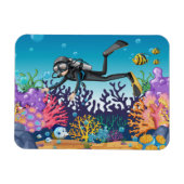 Scuba Diver Magnet (Horizontal)