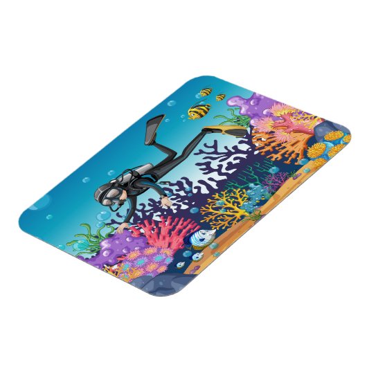 Scuba Diver Magnet (Linke Seite)