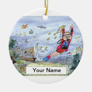 Scuba Diver - Männlich Keramikornament