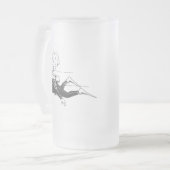 Scuba Diver Mattglas Bierglas (Vorderseite Links)