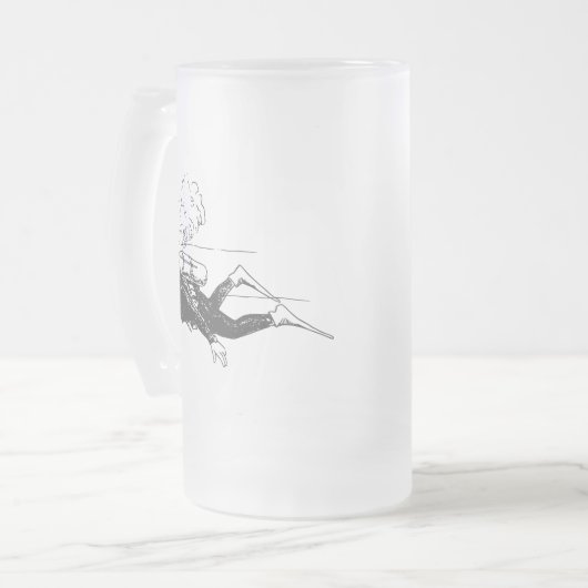 Scuba Diver Mattglas Bierglas (Vorderseite Links)