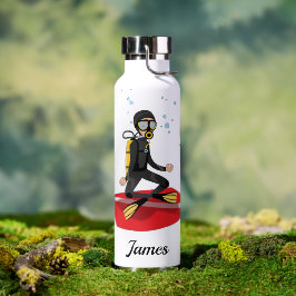 Scuba Diver Meditieren Yoga Ruhe Trinkflasche