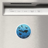 Scuba Diver Meereswelt Unterwasser Magnet (In Situ (Geschirrspüler))