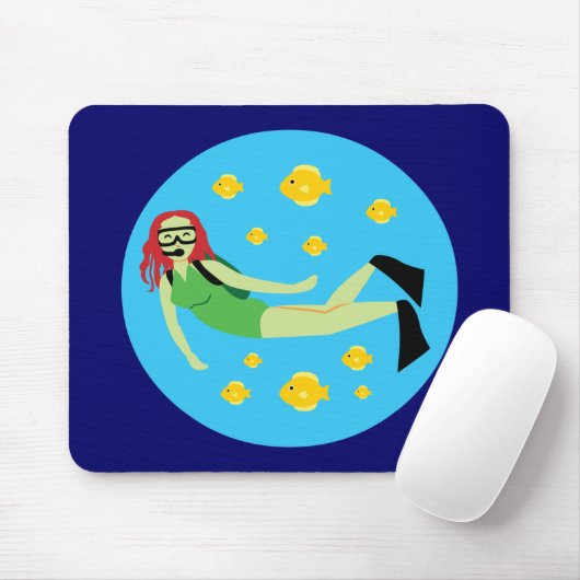 Scuba Diver Mousepad (Mit Mouse)