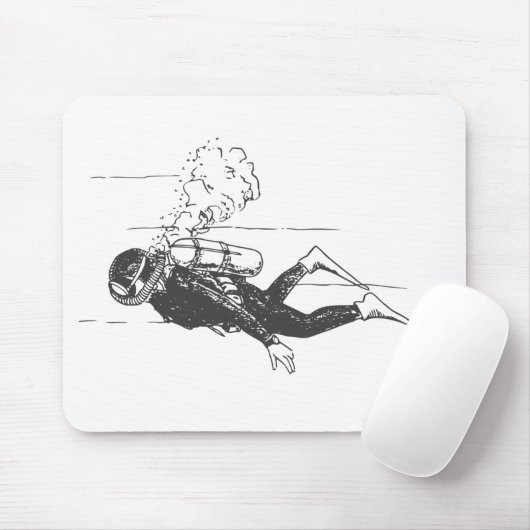 Scuba Diver Mousepad (Mit Mouse)