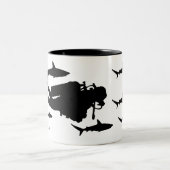 Scuba Diver - Mug Zweifarbige Tasse (Mittel)
