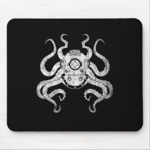 Scuba Diver Ocean Animal Aquarist Gift Kraken Octo Mousepad