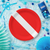 Scuba Diver Pappteller (Party)
