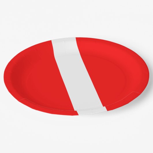 Scuba Diver Pappteller (Schrägansicht)