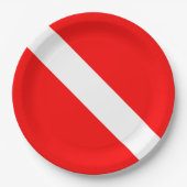 Scuba Diver Pappteller (Vorderseite)