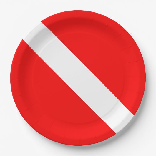 Scuba Diver Pappteller (Vorderseite)