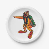 Scuba Diver Pappteller (Vorderseite)