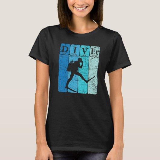 Scuba Diver Periodic Table Elements Scuba Diving R T-Shirt (Vorderseite)