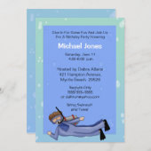 Scuba Diver Pool Party Geburtstag Einladung (Vorne/Hinten)